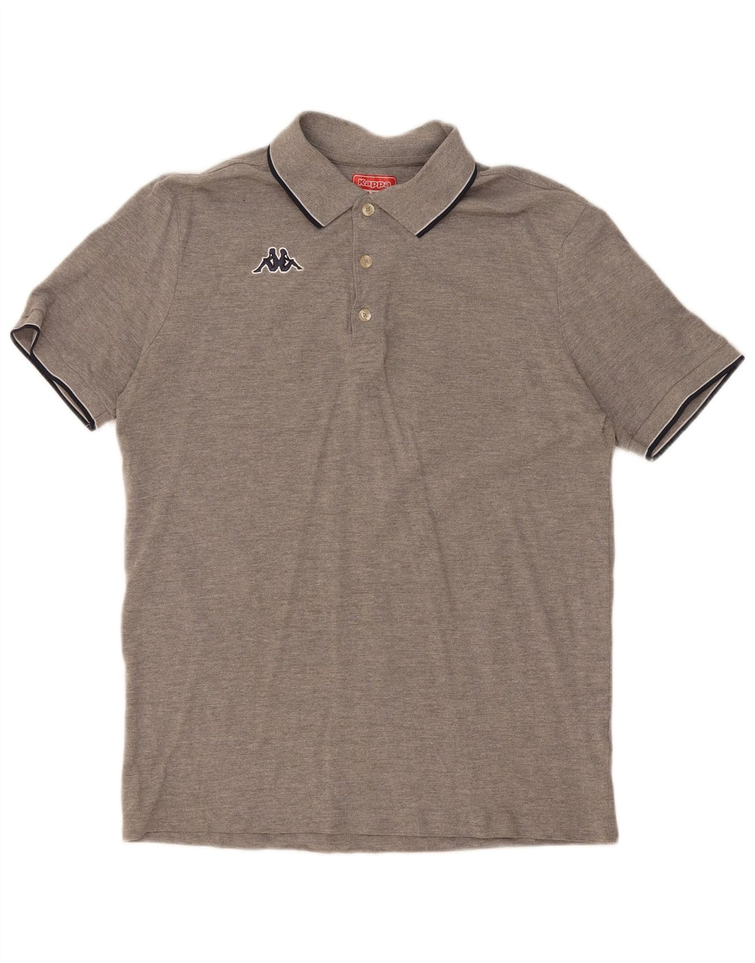 Kappa Polo Hombre Grande Gris Moteado