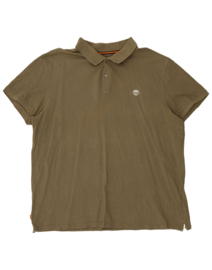 TIMBERLAND Polo Slim Fit para Hombre 3XL Algodón Caqui