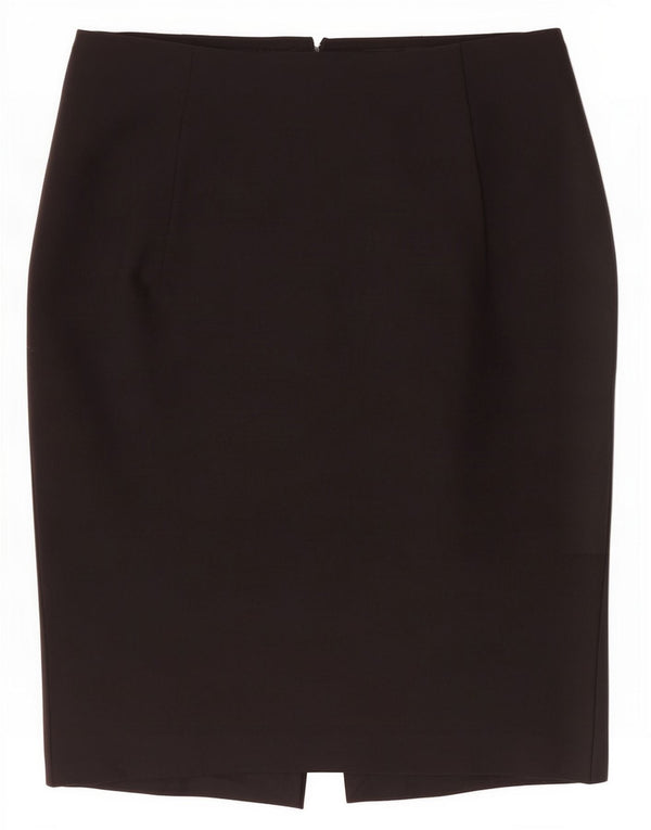 Zara Falda Lápiz Mujer EU 38 Small W28 Poliéster Negro