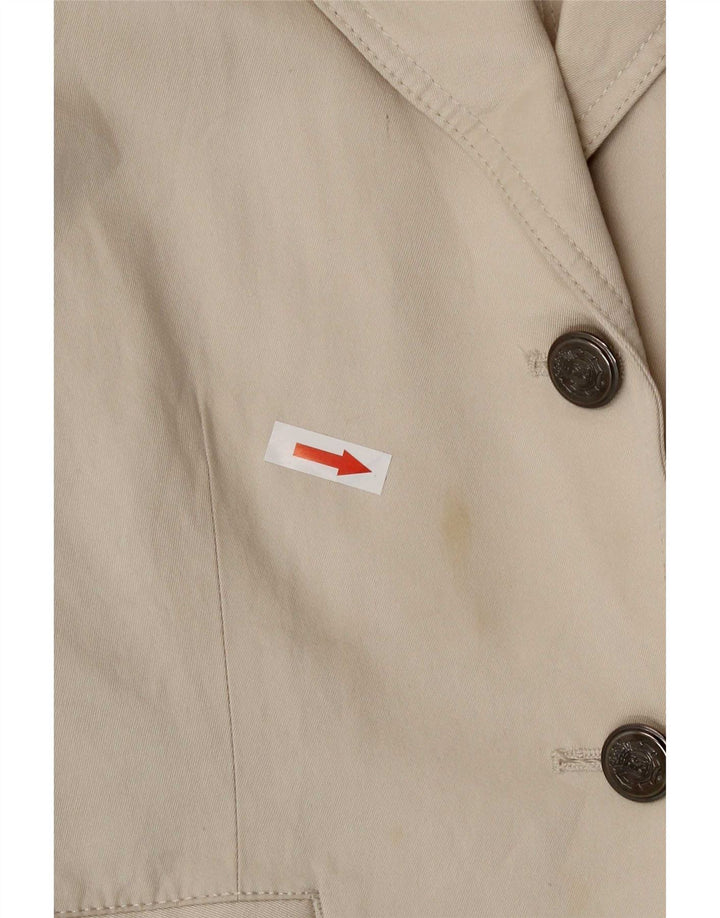 Chaqueta tipo blazer de 2 botones Massimo Dutti para mujer UK 42 Algodón beige mediano