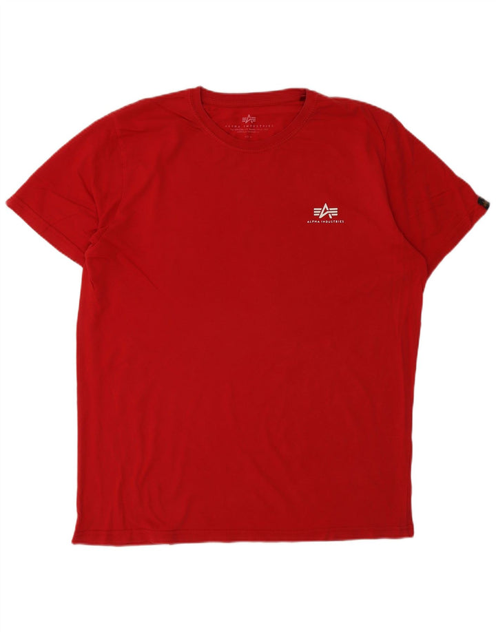 Alpha Industries Camiseta gráfica para hombre Top XL Rojo