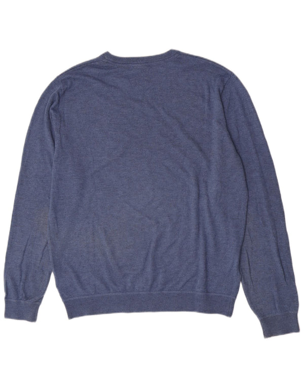 Napapijri Hombre Geographic V-neck Jumper Sweater XL Azul Viscosa
