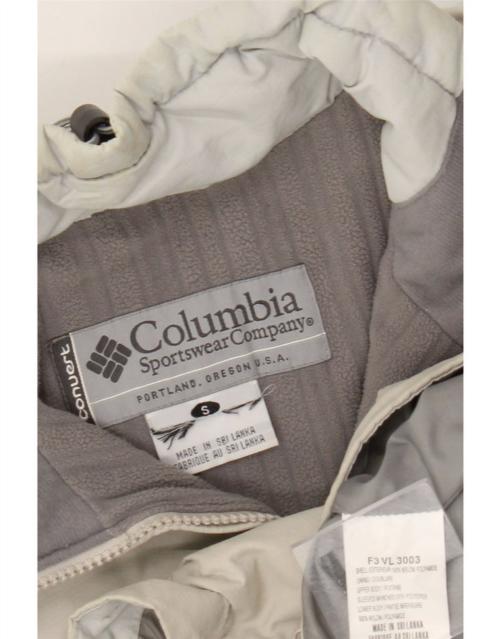 Columbia Chaqueta cortavientos para hombre UK 36 Small Beige Colorblock Poliamida