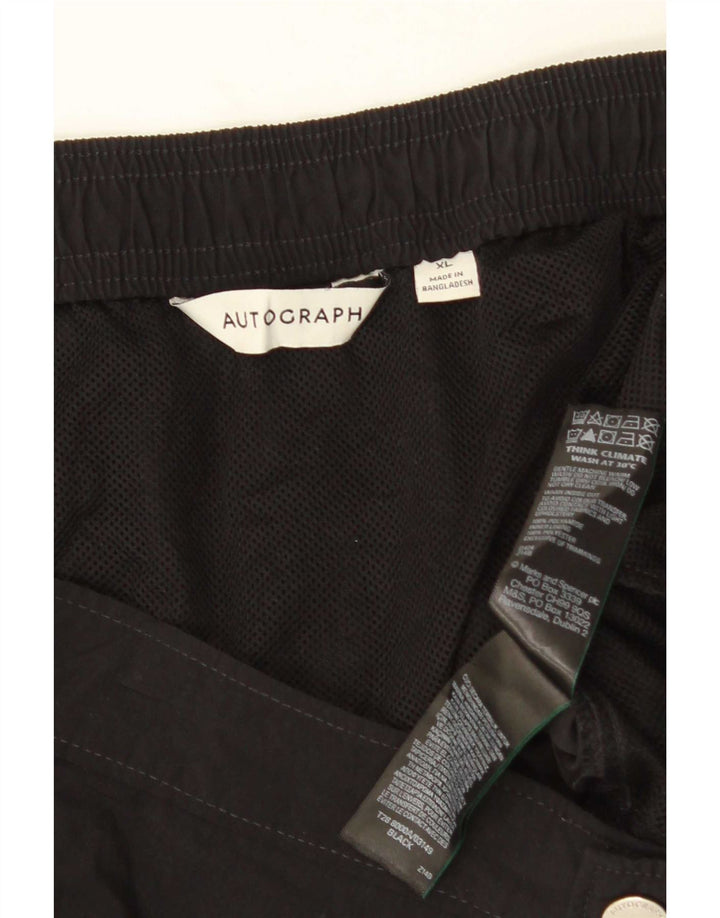 Marks & Spencer Pantalones cortos chinos Autograph para hombre XL W38 Poliamida negra