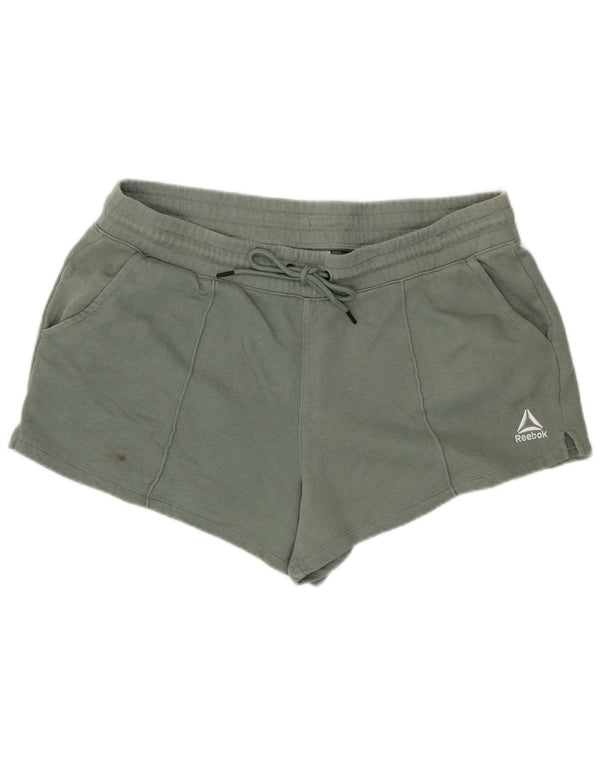 Reebok Pantalones cortos deportivos para mujer UK 40 XL Algodón verde