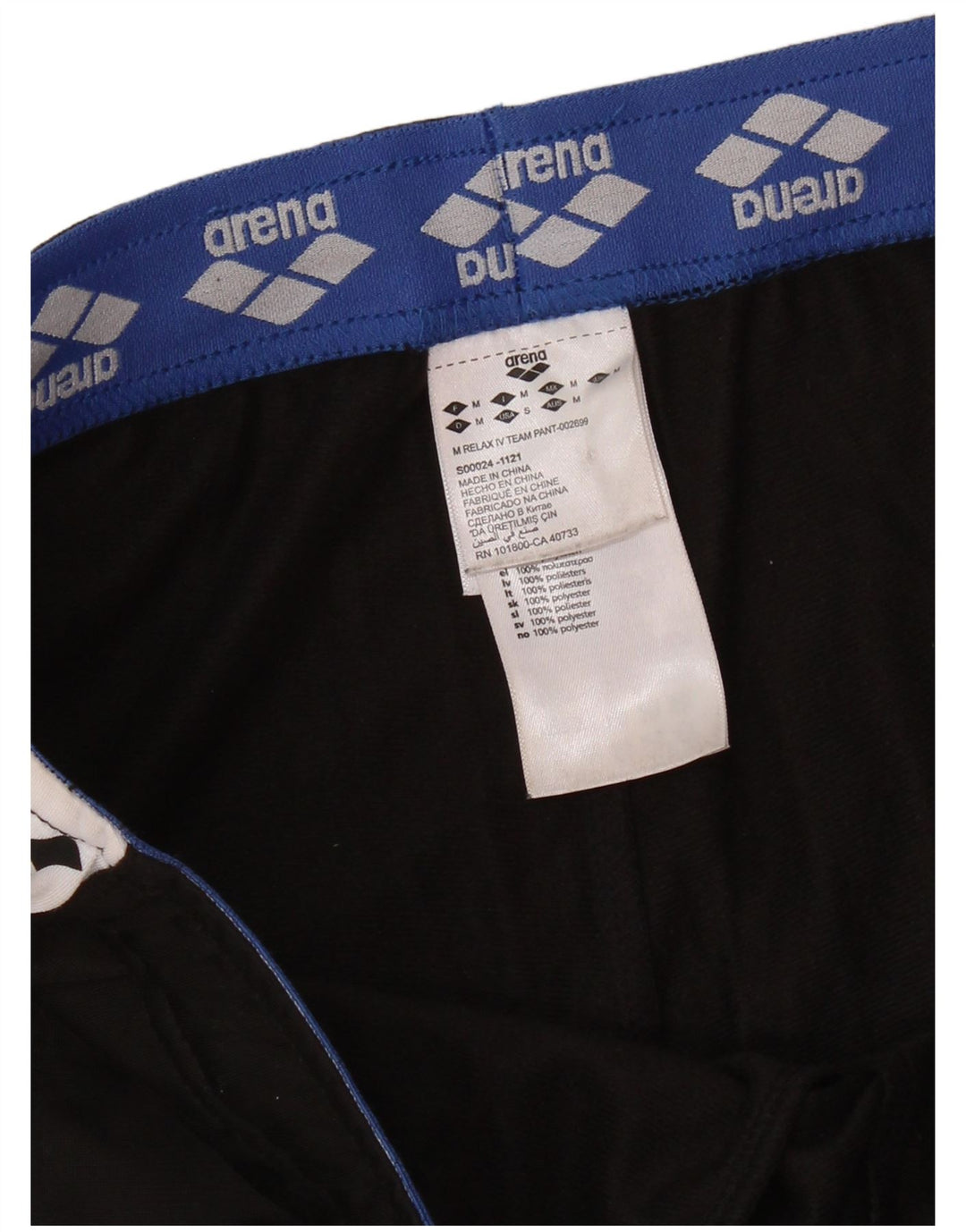 ARENA Hombre Pantalones De Chándal Gráficos Poliéster Color Block Negro Mediano