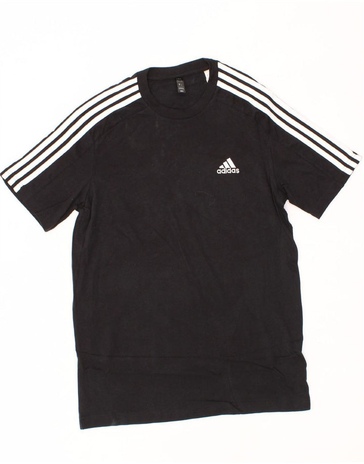 ADIDAS Mens T-Shirt Top Small Black Cotton Vintage Adidas and Second-Hand Adidas from Messina Hembry 