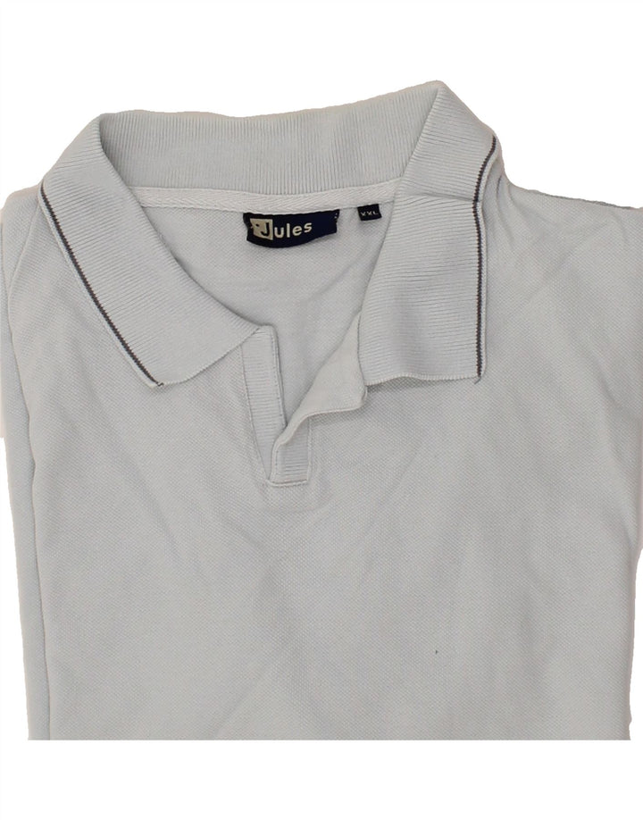JULES Mens Polo Shirt 2XL Grey Vintage Jules and Second-Hand Jules from Messina Hembry 