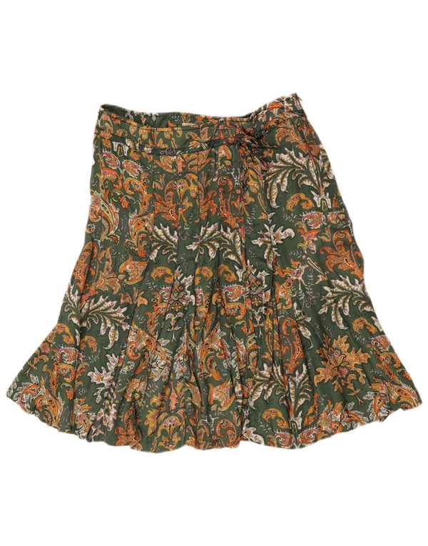 Henry Cottons Falda plisada para mujer IT 44 Mediana W30 Verde Paisley