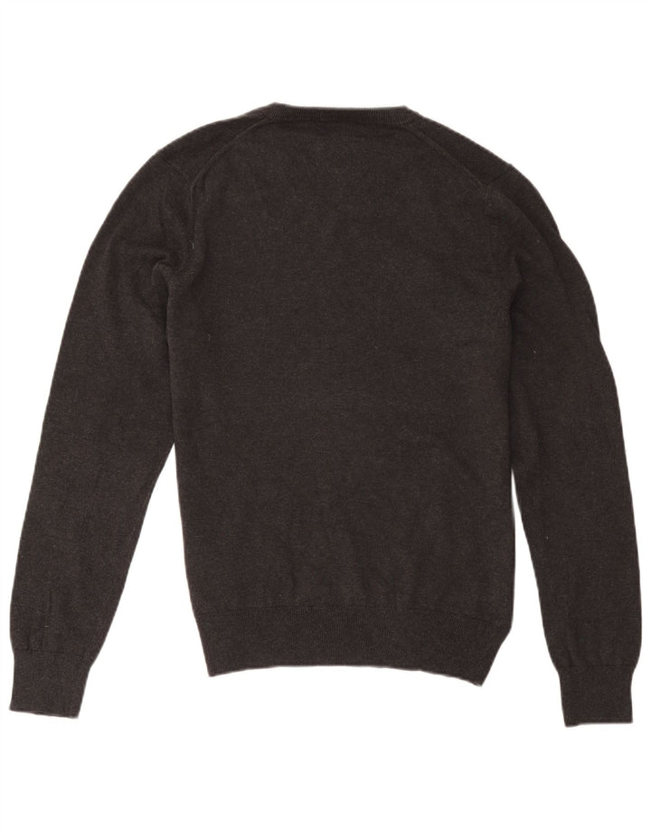 Marks & Spencer Jersey con cuello en V para hombre de algodón gris medio