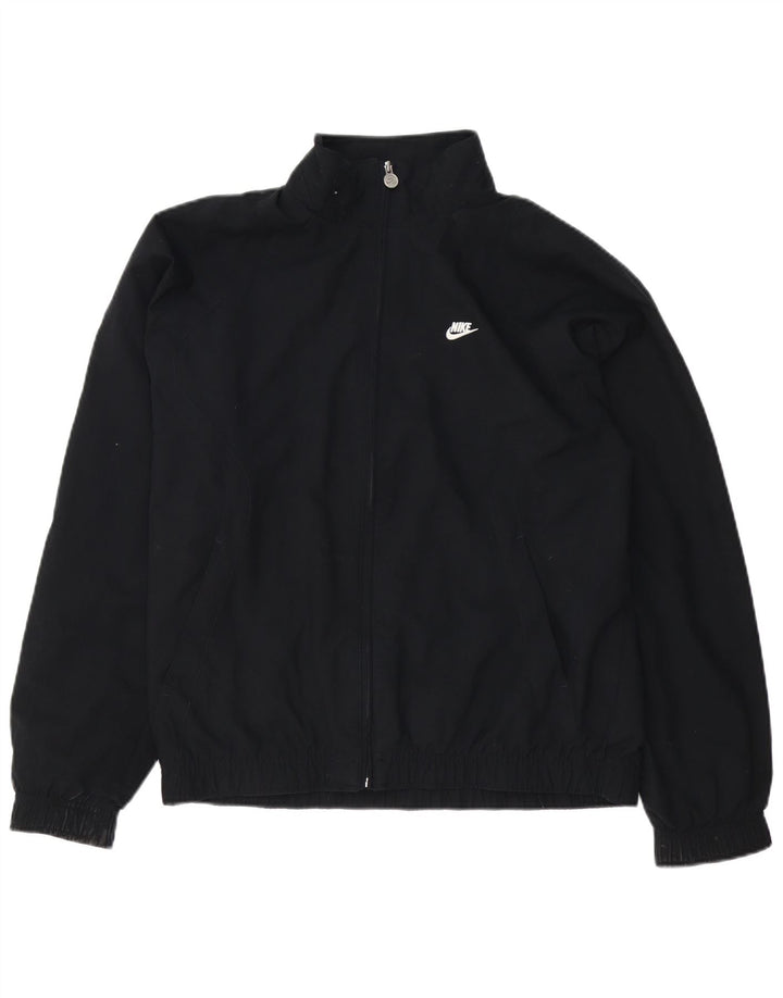 Nike - Chaqueta de chándal para hombre, talla 38/40, poliéster negro mediano