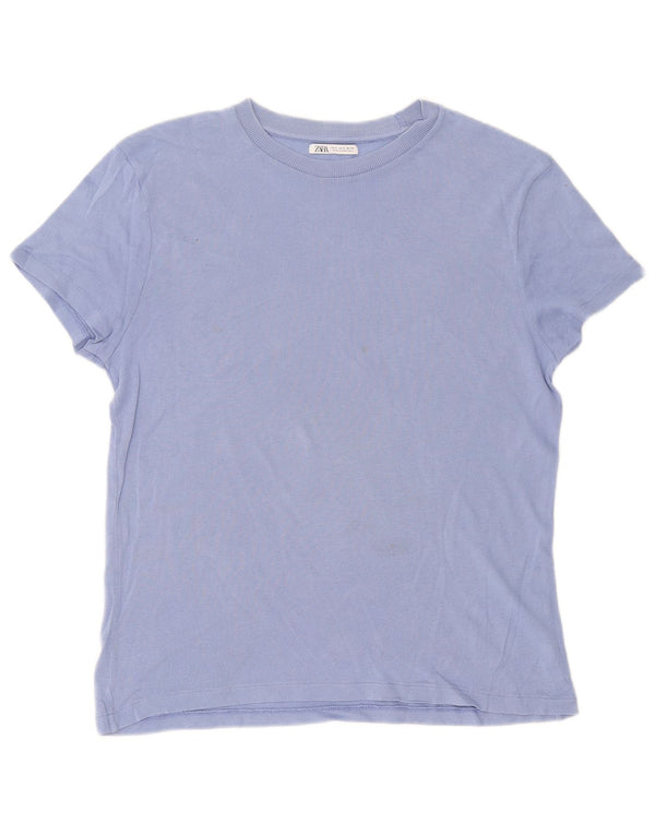 Zara Hombre Camiseta Top Small Azul Algodón
