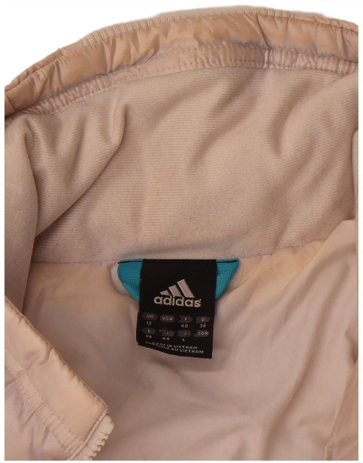 Adidas Chaqueta acolchada para mujer UK 12 Medium Beige Nylon