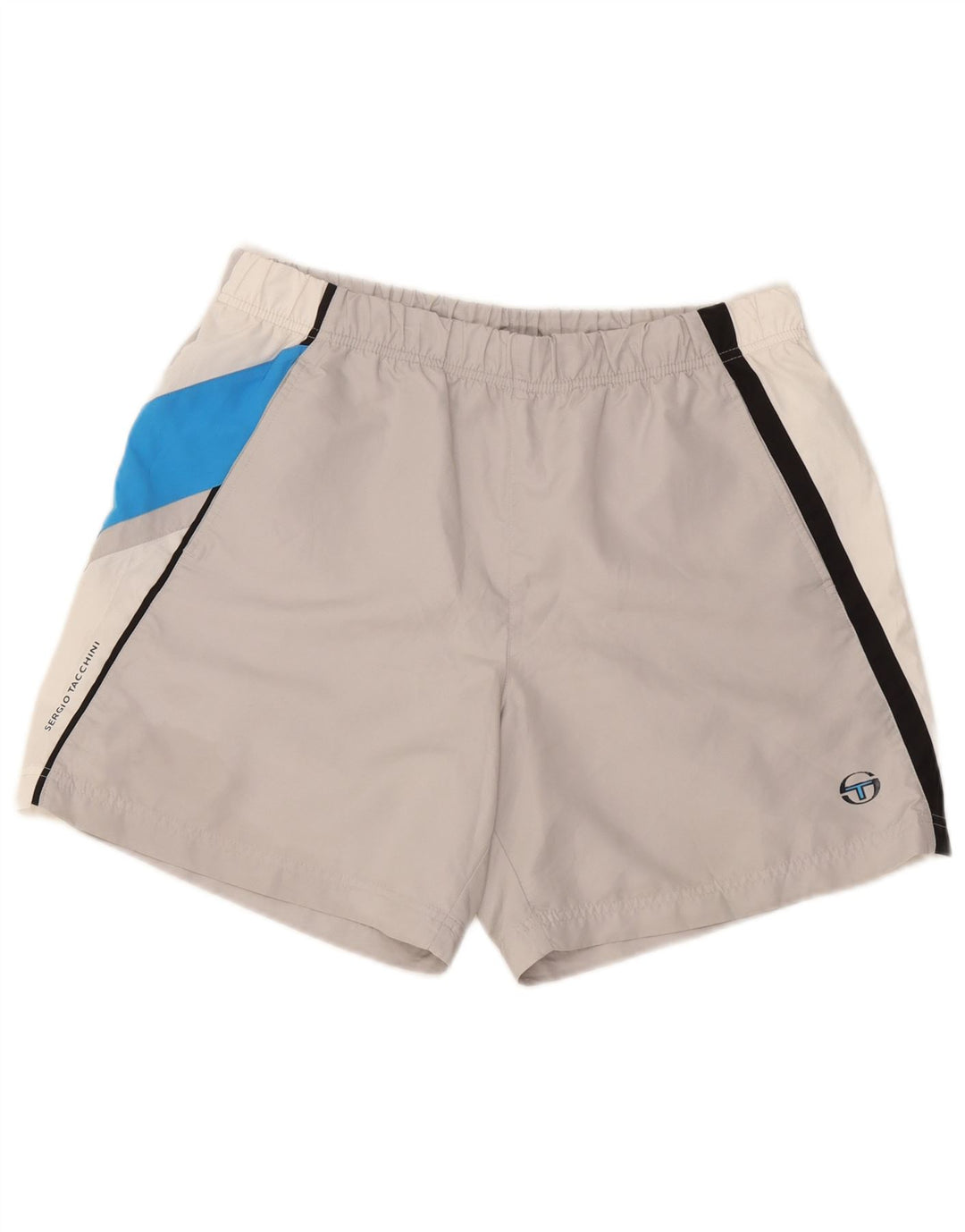 Sergio Tacchini Shorts deportivos para hombre XL Gris Colorblock Poliéster