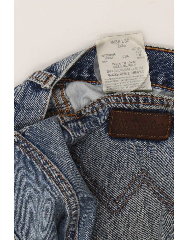 Wrangler Vaqueros Rectos Texas Para Hombre W36 L30 Algodón Azul