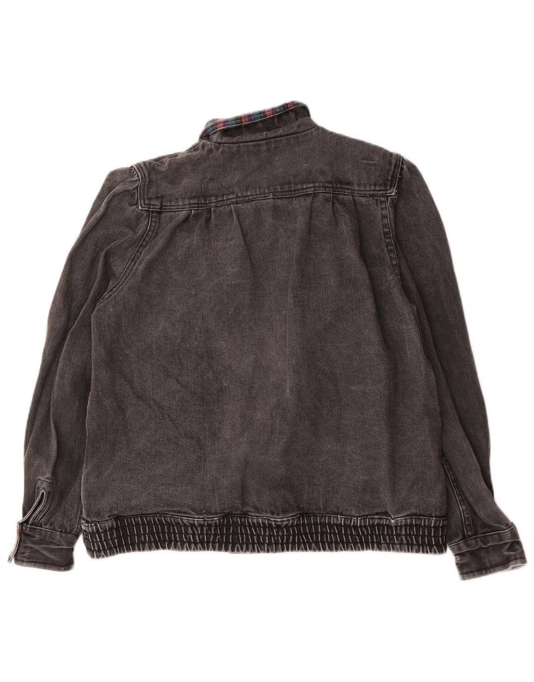 Vintage mujer chaqueta de mezclilla Reino Unido 14 gris medio