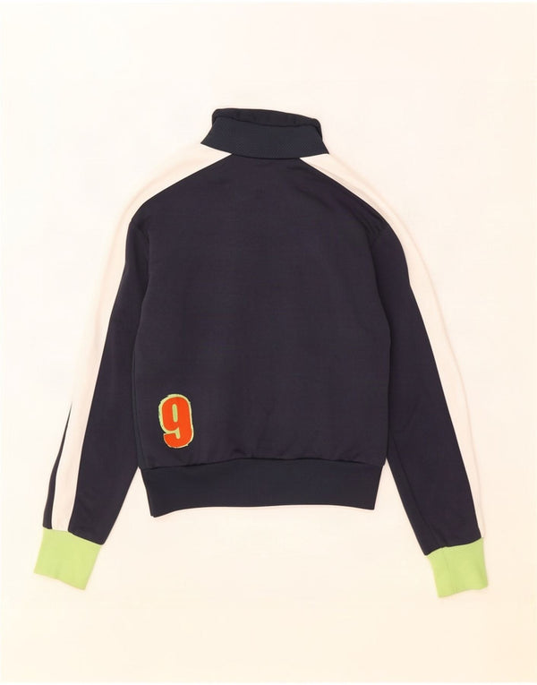 Puma Mujer Chándal Top Chaqueta UK 10 Small Azul Marino Colorblock