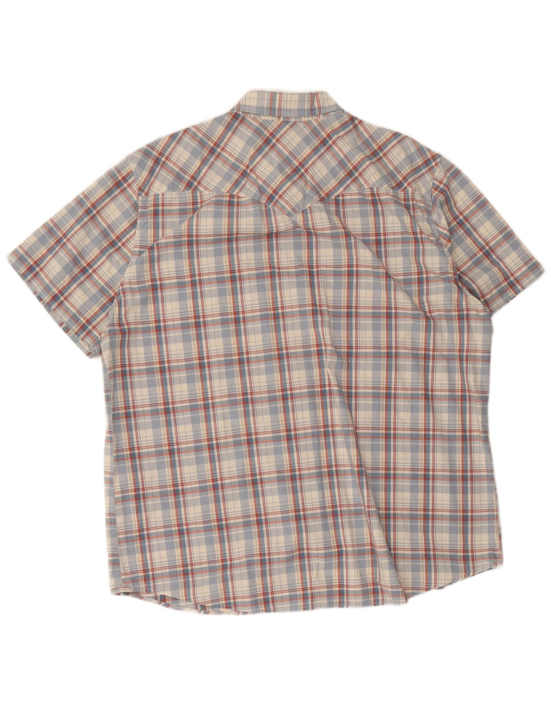 Levi's Camisa De Manga Corta Para Hombre 2XL Algodón A Cuadros Azul