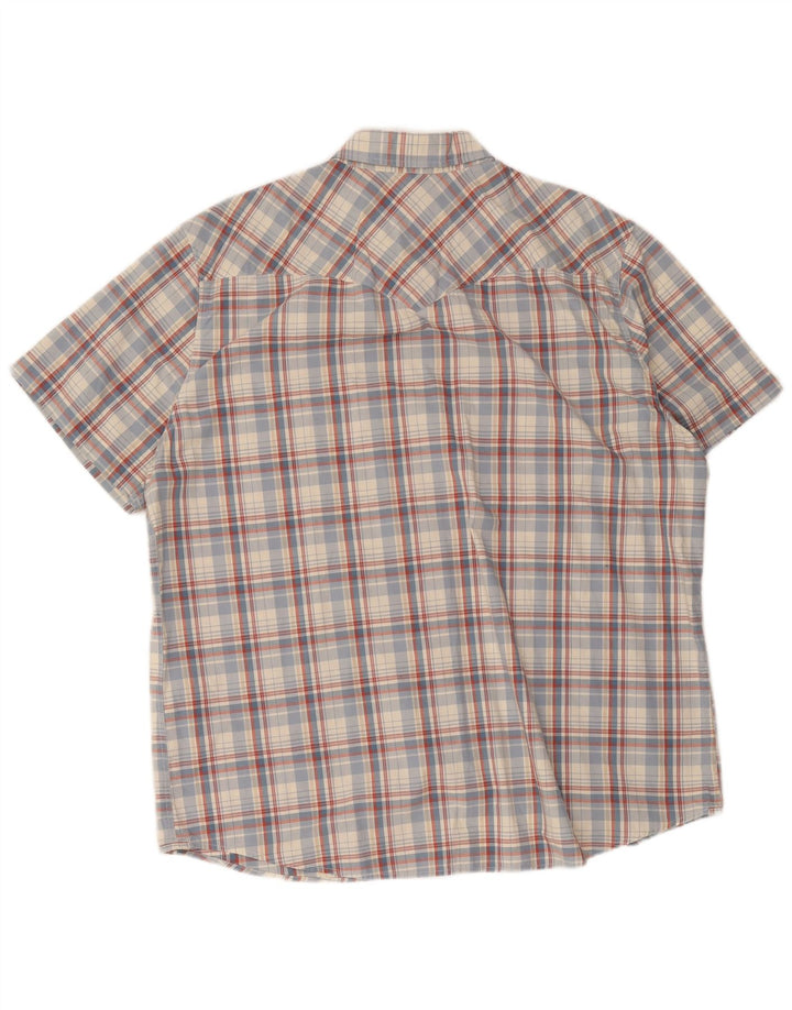 Levi's Camisa De Manga Corta Para Hombre 2XL Algodón A Cuadros Azul