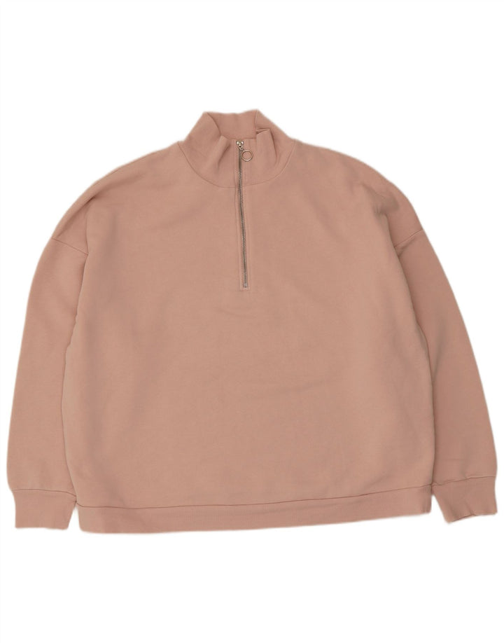 Marks & Spencer Sudadera extragrande con cuello y cremallera para mujer UK 40 XL Rosa