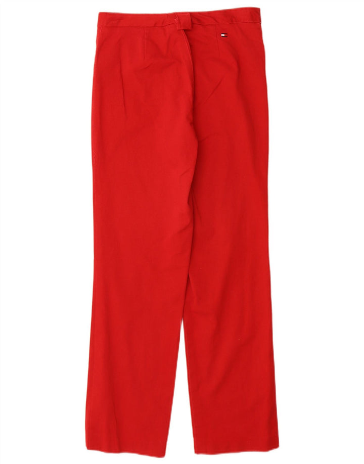 TOMMY HILFIGER Pantalones informales rectos de mujer W25 L27 Algodón rojo