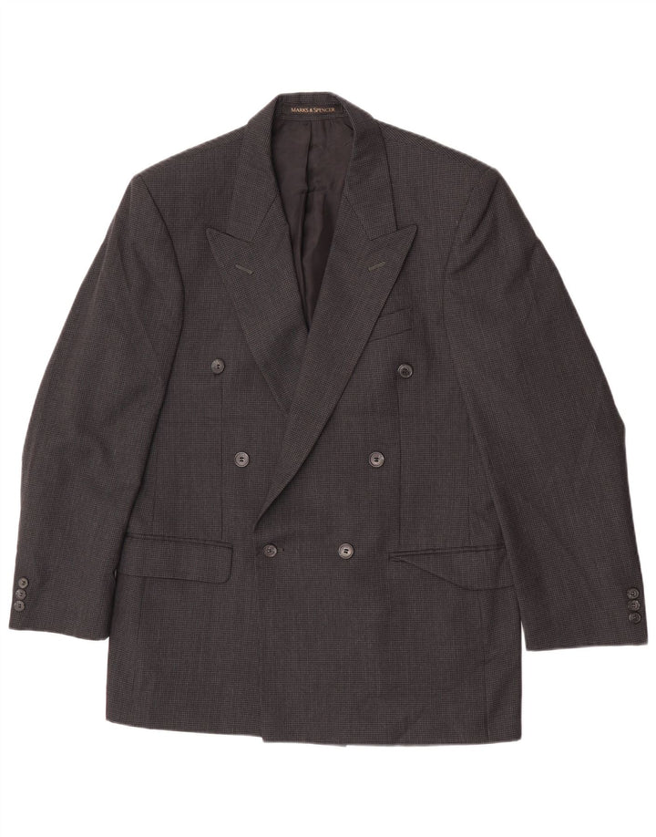 Marks & Spencer Chaqueta tipo blazer con doble botonadura para hombre UK 38 Gris medio