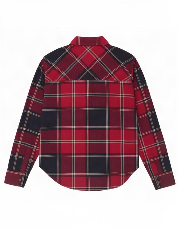 Abercrombie & Fitch Camisa para mujer UK 10 Small Red Plaid Cotton