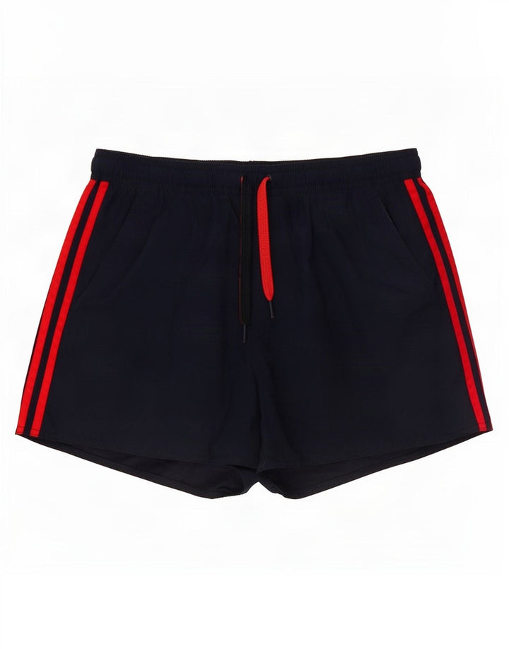Adidas - Pantalones cortos deportivos para hombre, talla grande, poliéster, color azul marino