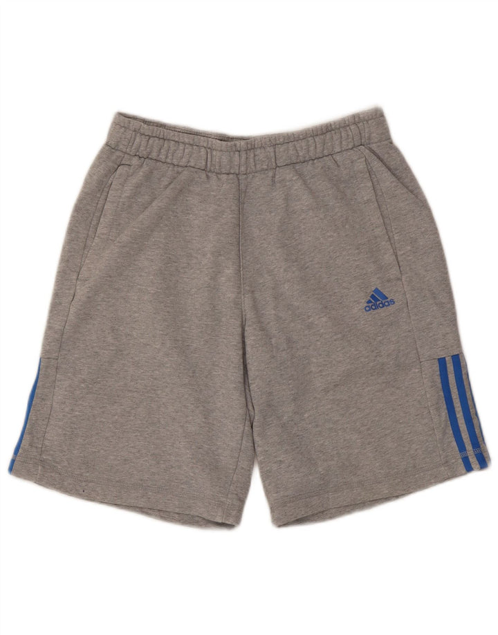 Pantalones cortos deportivos ADIDAS Climalite para hombre de algodón gris medio