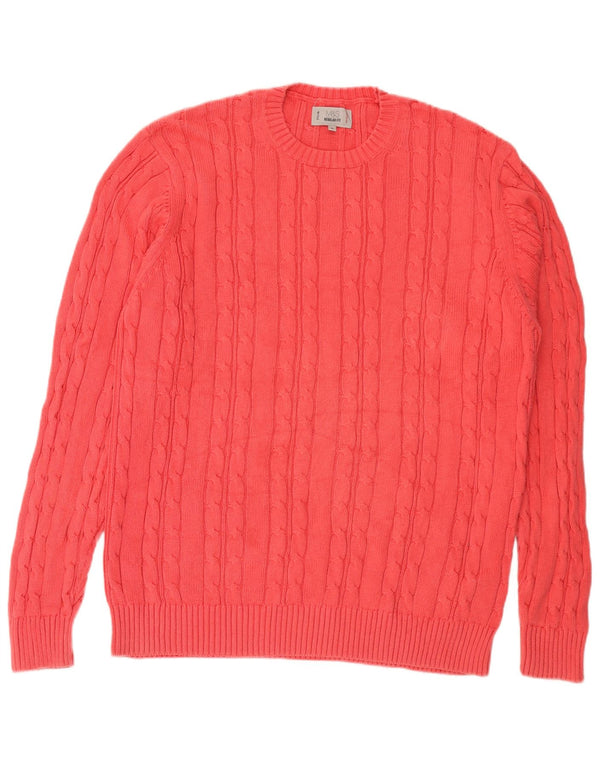 Marks & Spencer Jersey de Cuello Redondo para Hombre XL Algodón Rosa