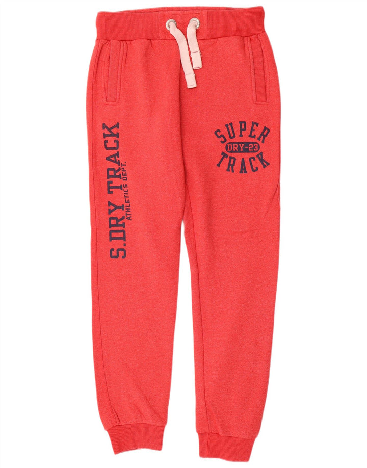 SUPERDRY Hombre Pantalones de chándal con estampado gráfico Joggers Small Rojo Algodón