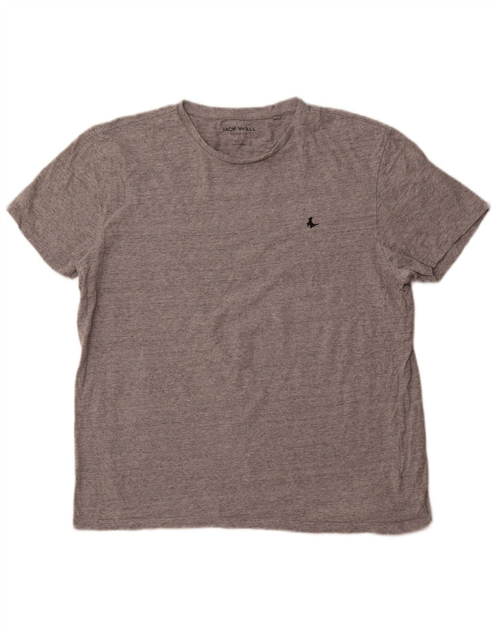 JACK WILLS Camiseta de ajuste clásico para hombre, talla grande, gris