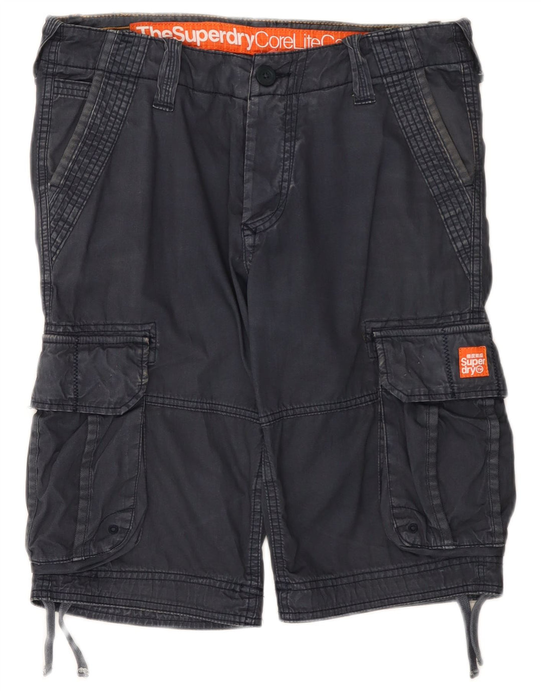 Superdry Shorts Cargo Para Hombre Pequeño W32 Algodón Azul Marino