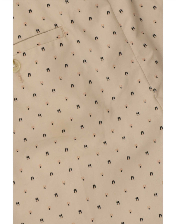 Pantalones cortos chinos Penguin para hombre W34 Large Beige Spotted Cotton