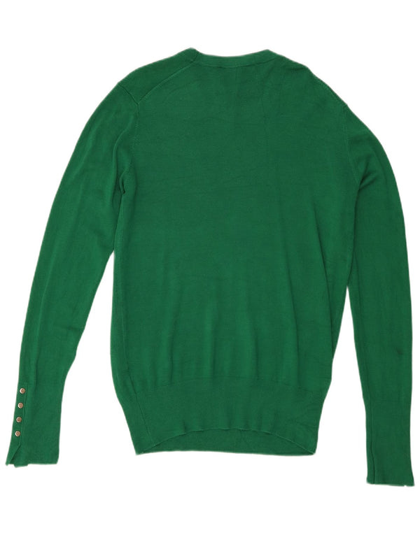 Zara - Jersey de cuello redondo para mujer, talla 40, color verde