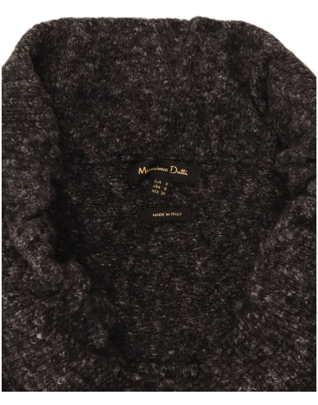 Massimo Dutti Falda Midi De Punto Mujer Small W30 Gris Moteado