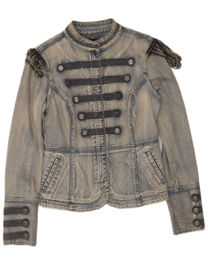 Guess Chaqueta Vaquera Mujer UK 12 Algodón Azul Medio