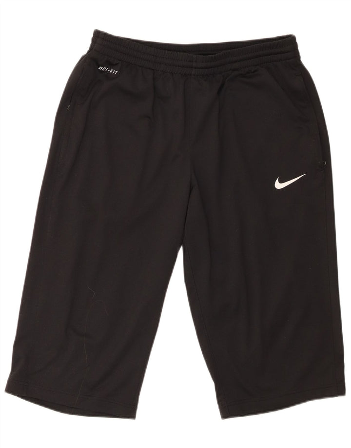 Nike Bermudas Dri Fit para hombre, pantalones cortos deportivos, poliéster negro mediano