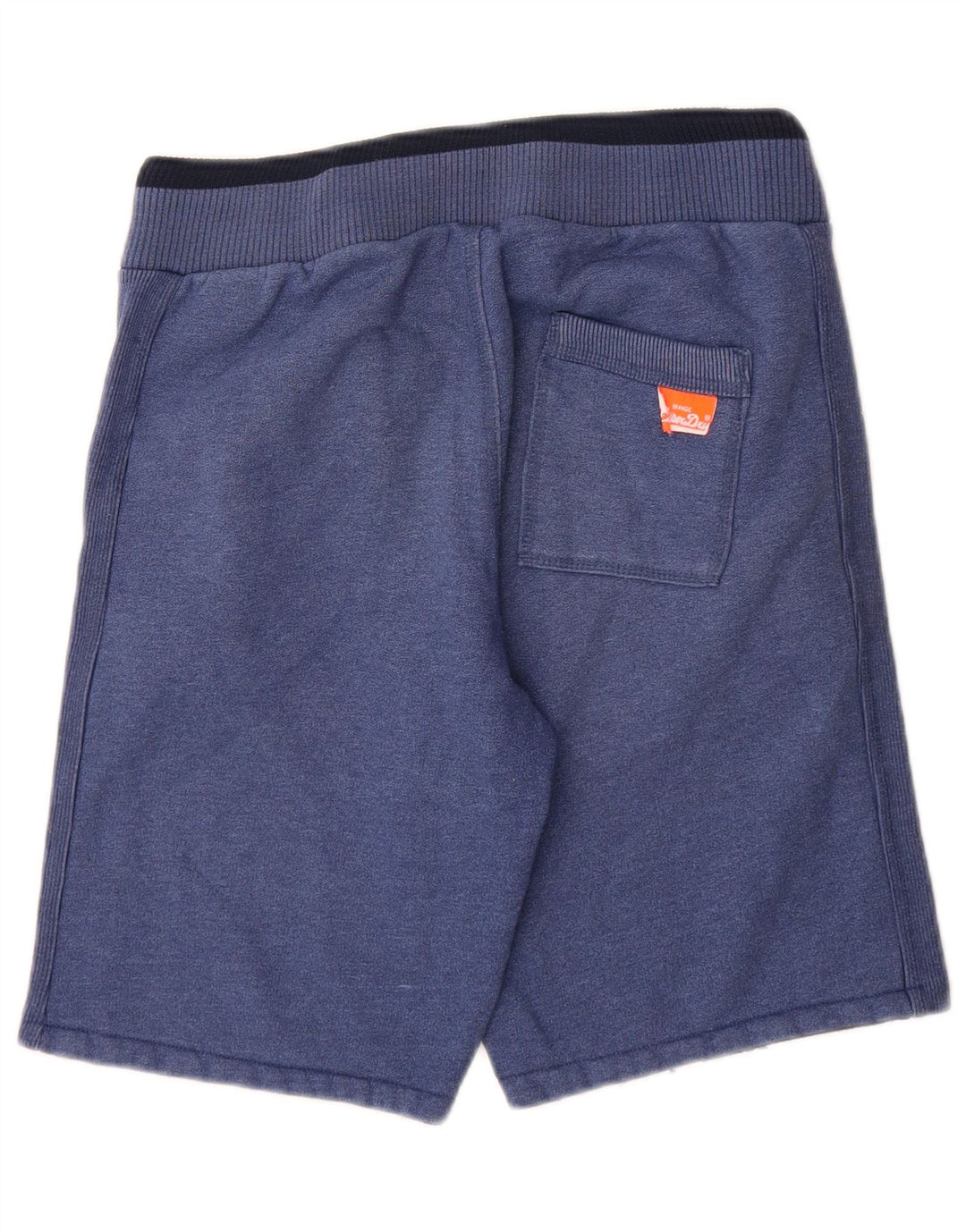 SUPERDRY Pantalones cortos deportivos para hombre pequeños de algodón azul marino