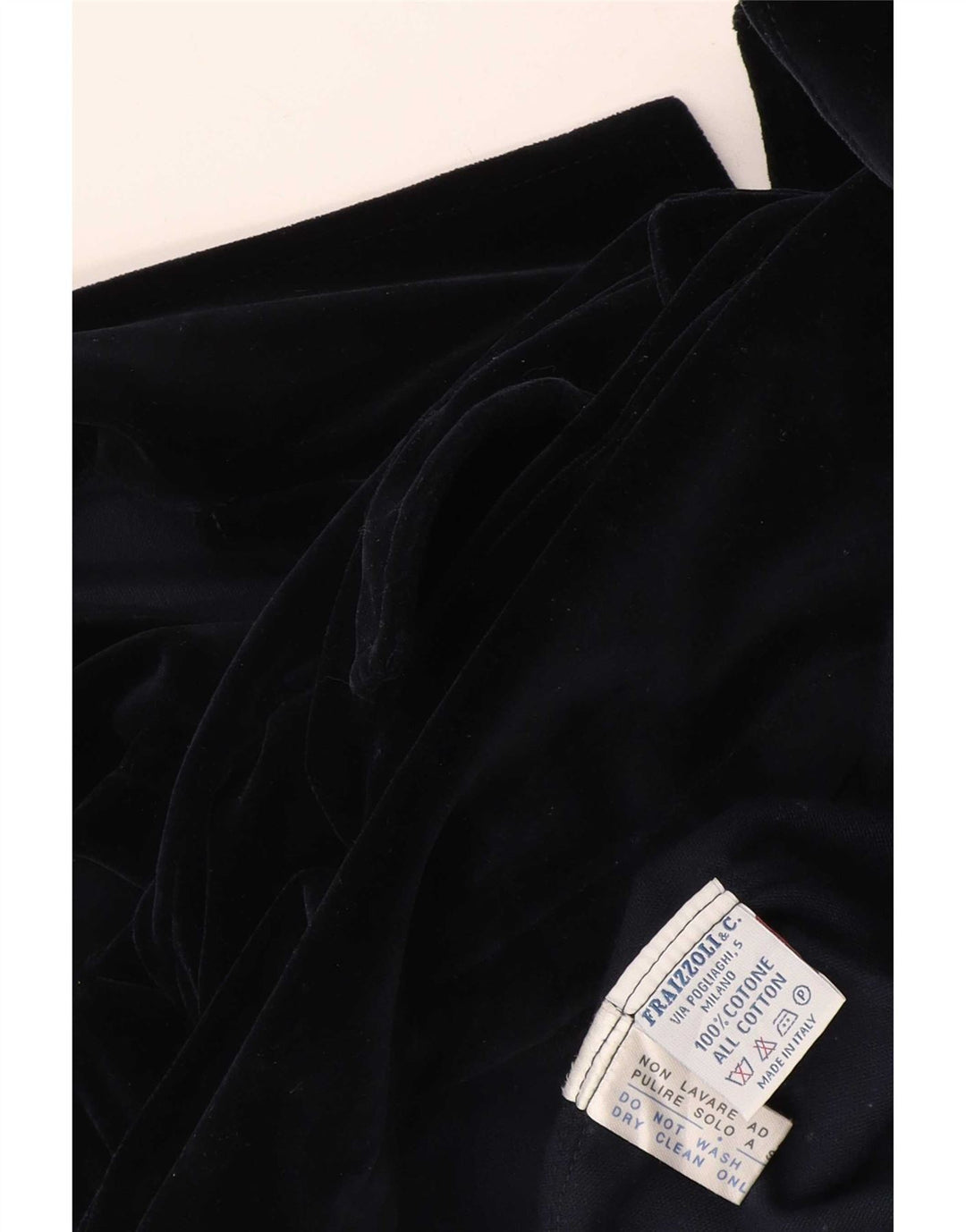 Fraizzoli Chaqueta tipo blazer de terciopelo con doble botonadura para hombre UK 38 Medium Azul marino