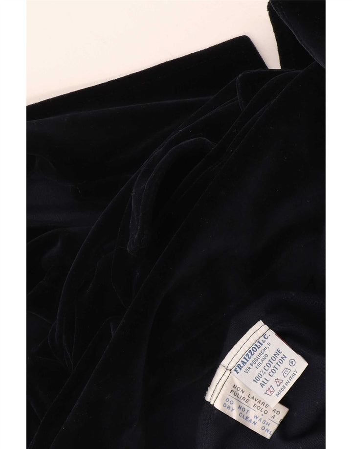 Fraizzoli Chaqueta tipo blazer de terciopelo con doble botonadura para hombre UK 38 Medium Azul marino