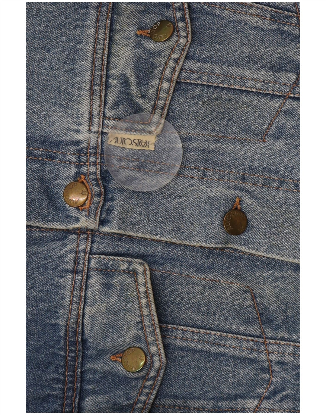 Vintage hombres chaqueta de mezclilla Reino Unido 38 azul medio
