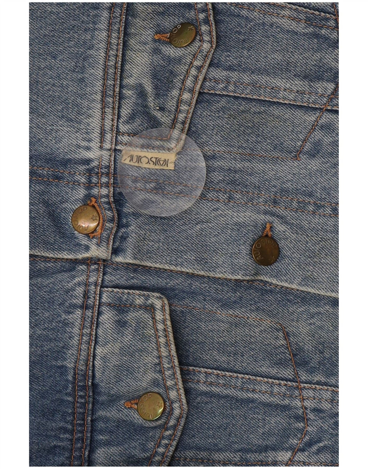 Vintage hombres chaqueta de mezclilla Reino Unido 38 azul medio