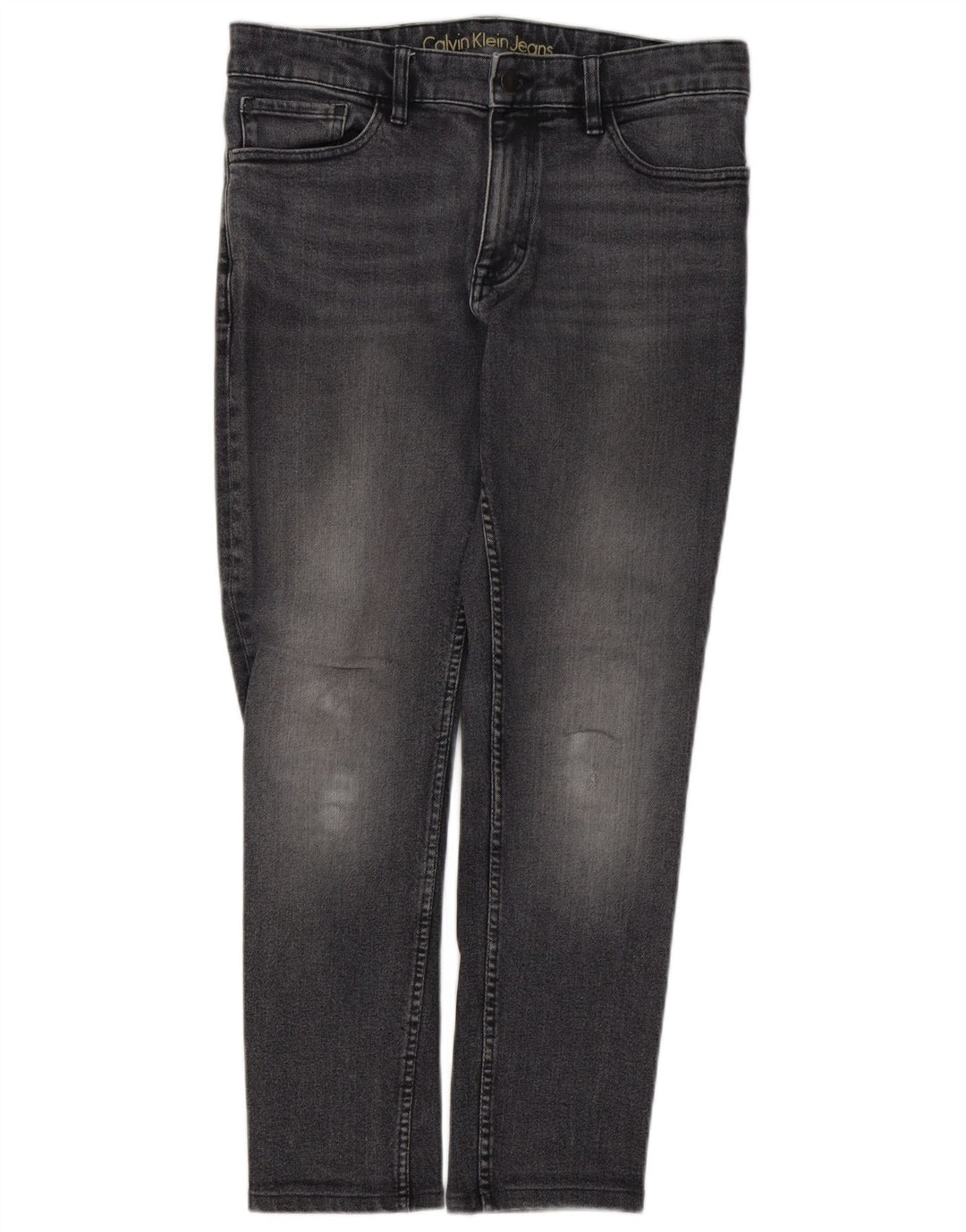 CALVIN KLEIN Vaqueros rectos para hombre W32 L28 Algodón gris