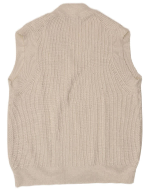 Zara Mujer Chaleco Tank Top UK 46 Large Viscosa Blanca