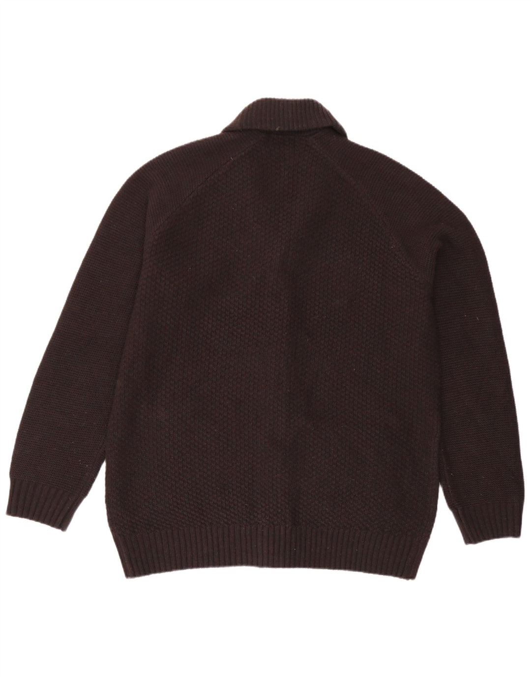 Marks & Spencer Suéter tipo cárdigan para hombre, tamaño grande, acrílico marrón