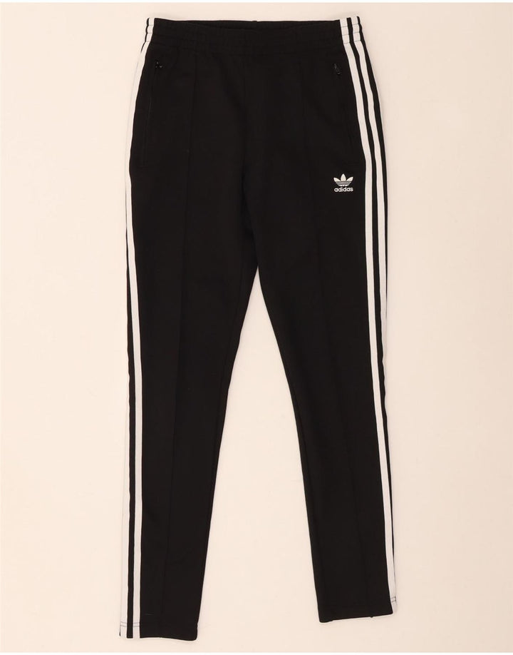 Adidas Pantalones de chándal para mujer UK 40 Mediano Negro Colorblock Poliéster