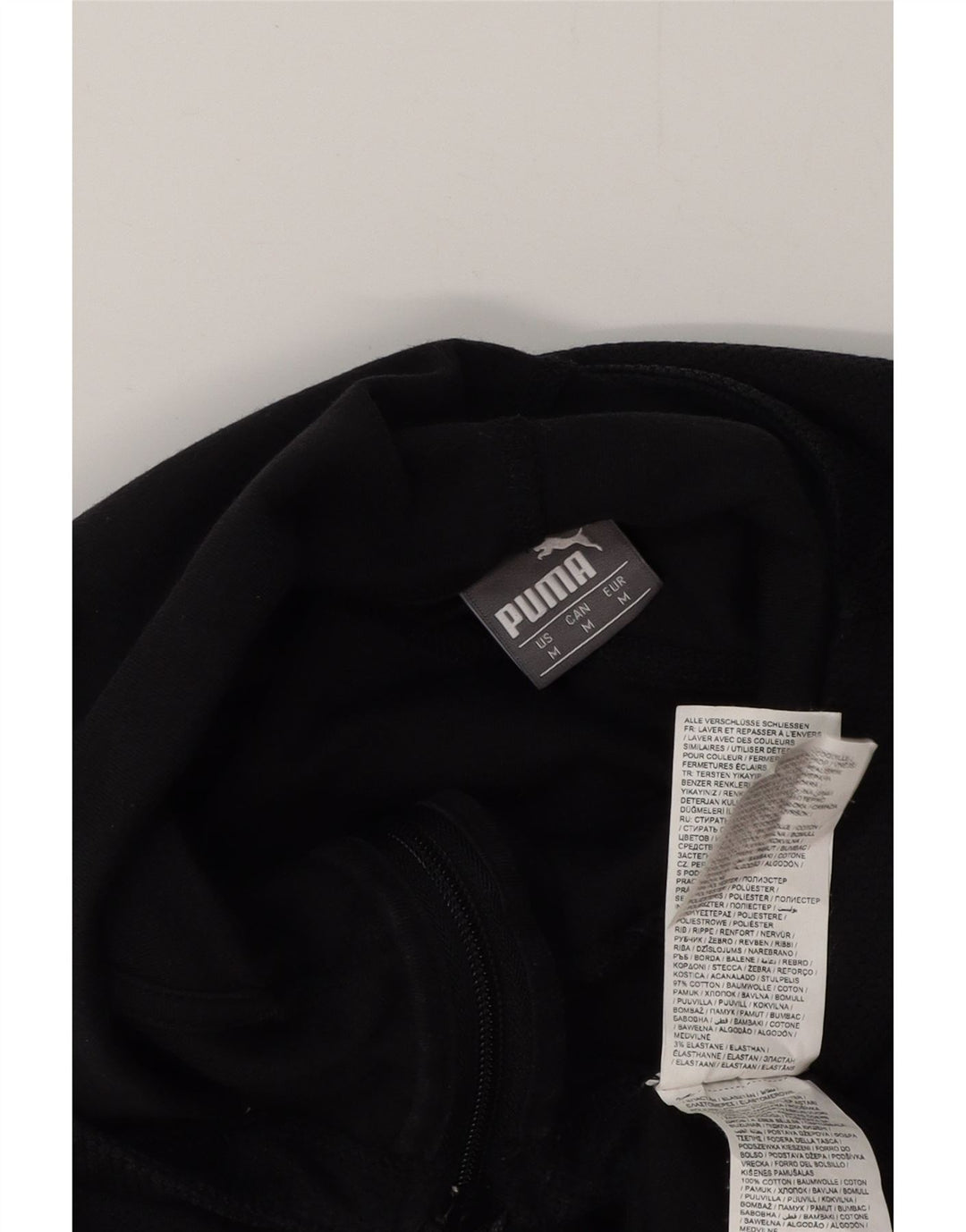 PUMA Suéter con capucha y cremallera gráfica del AC Milan para hombre Algodón negro mediano