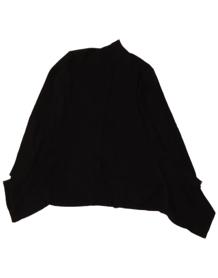 Zara Mujer Cárdigan Abierto Suéter UK 10 Small Negro