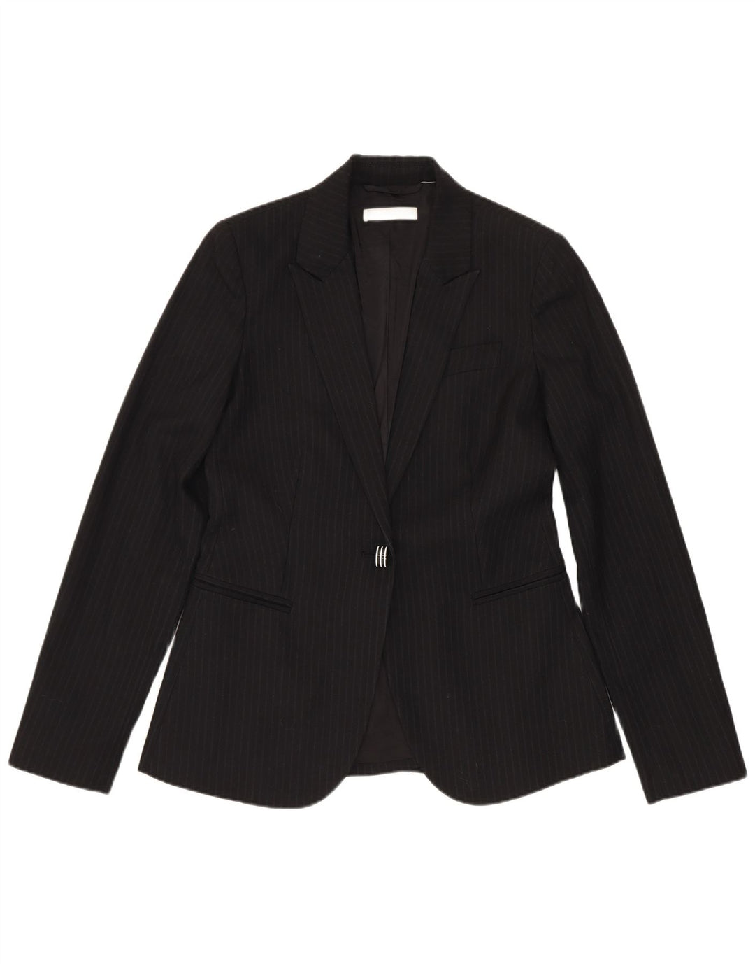 Stefanel Traje de 2 piezas con 1 botón para mujer IT 40 Small W28 L28 Black Pinstripe